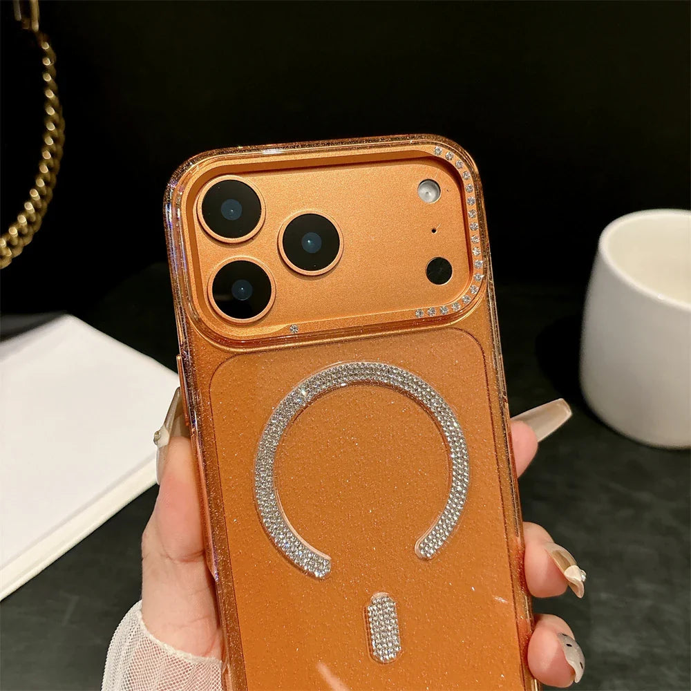 Luxury Diamond Glitter For Magsafe Case For iPhone