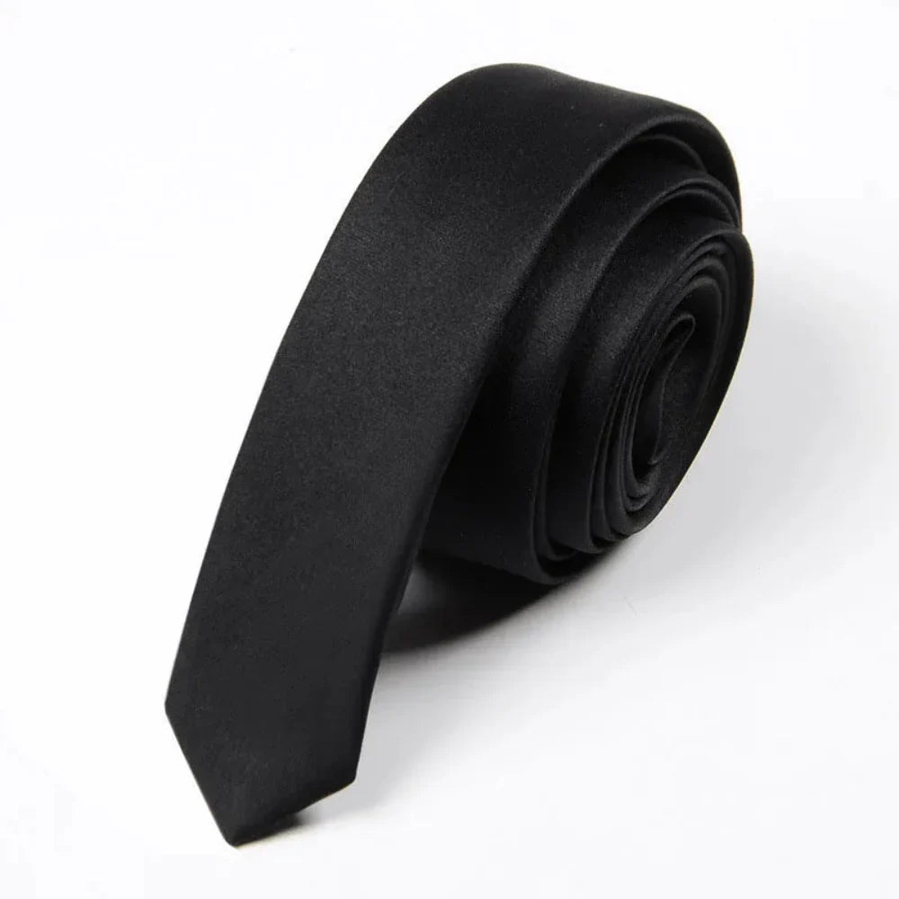 Womens Narrow Punk Slip-On Style Tie