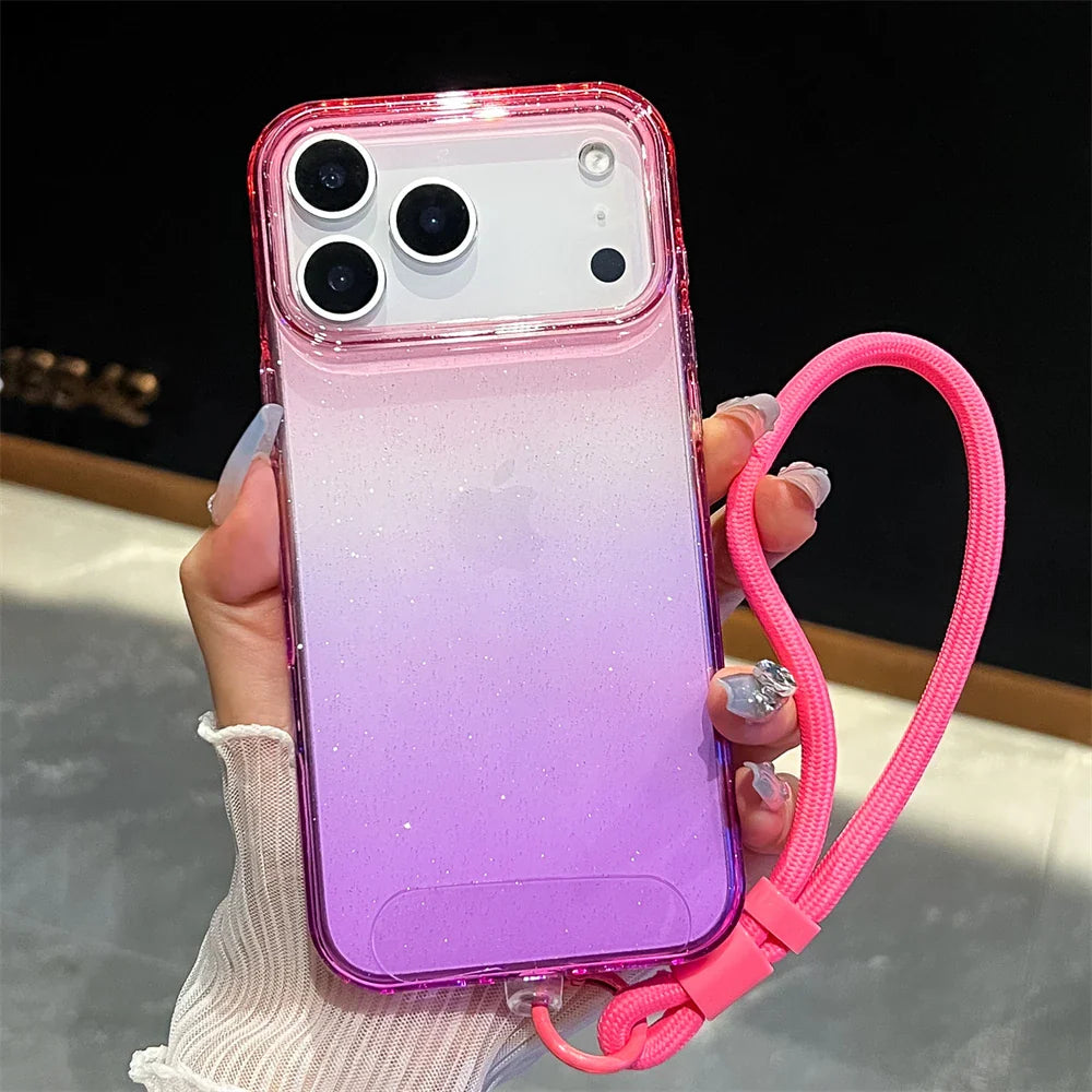 Gradient Colorful Transparent Phone Case For iPhone