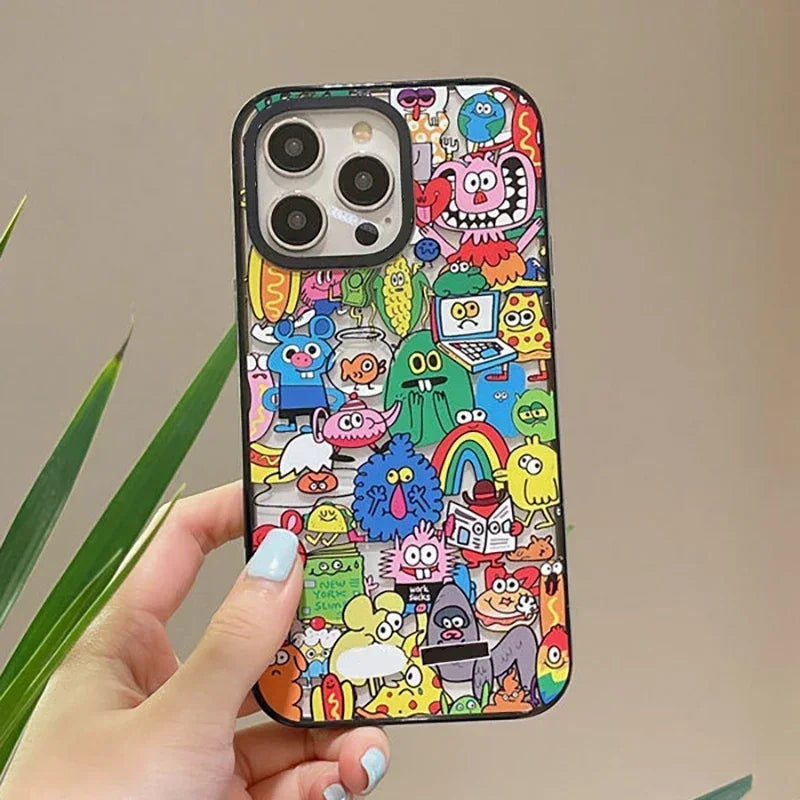 Upgrade Acrylic Border Monsters Angel Bear Phone Case