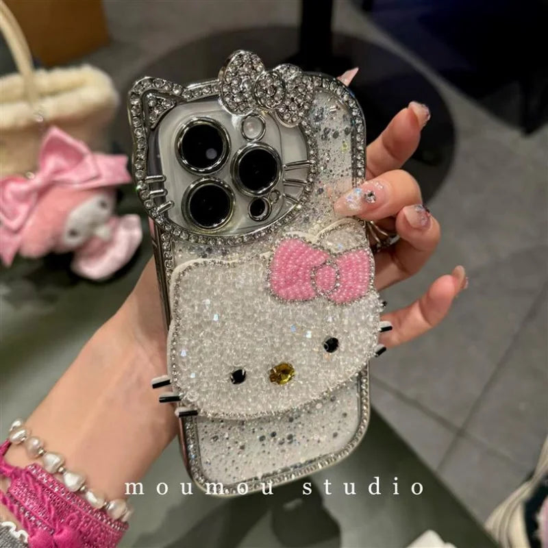 Luxury Hello Kitty Shinny Diamonds Original Case For iPhone