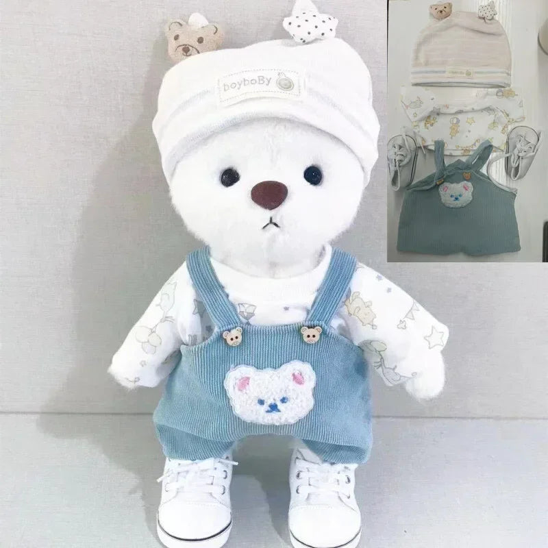 Teddy Bear Plush Doll with Changeable Clothes