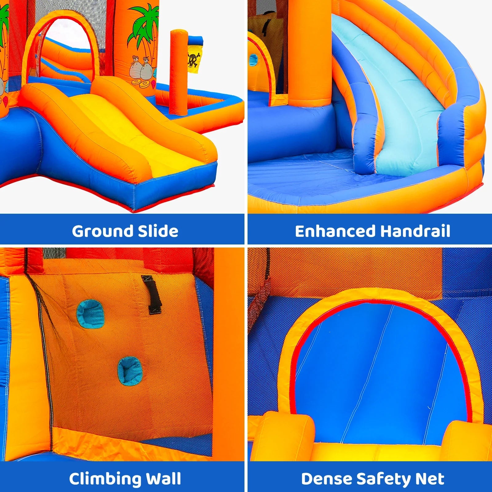 Kids Inflatable Bounce House with Water Slide & Blower