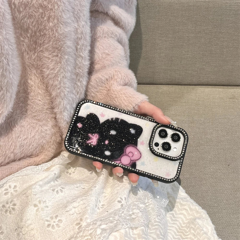 Luxury Diamond Bling Glitter Cartoon Hello Kitty Phone Case