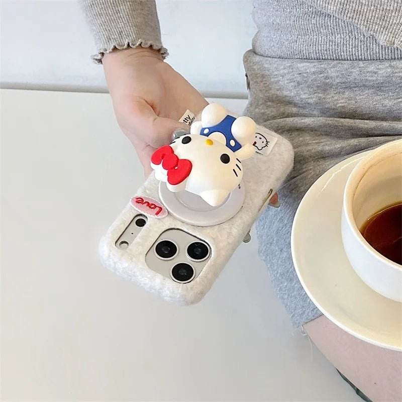 Fashion Winter Cloth Fabrci Magnetic Phone Case For iPhone