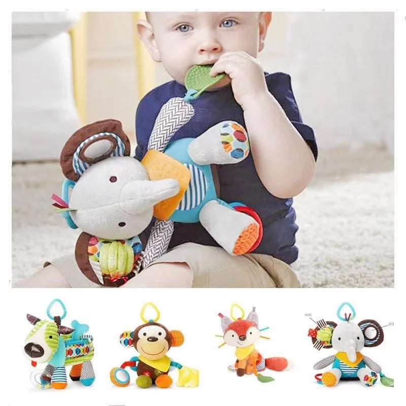 Stroller Pendant Toys Soft Plush Animal Dolls