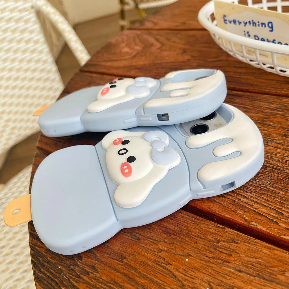 Ice Cream Cinnamoroll Bear Cartoon Rubber Soft Phone Case