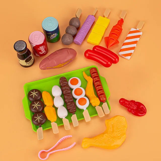 Kids Pretend BBQ Play Set – Cooking and Kitchen Role Play Toys for Girls