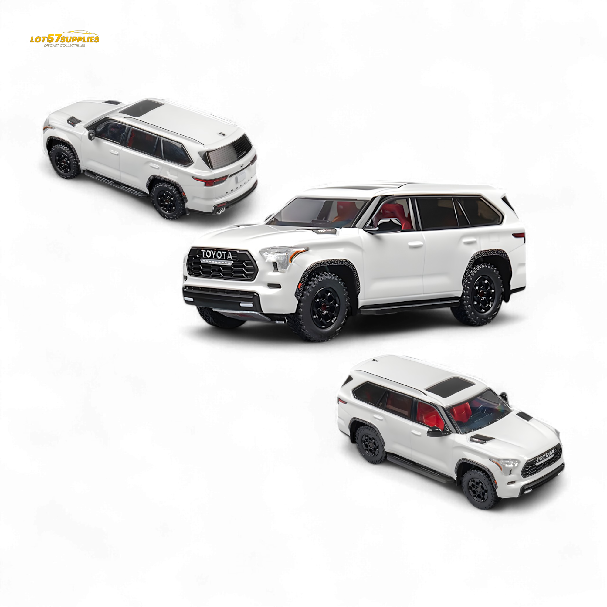 CM MODEL Toyota sequoia pearl white 1:64
