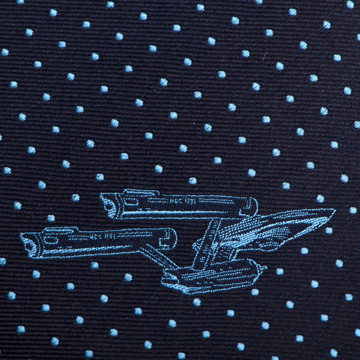 Star Trek Enterprise Dot Blue Men's Tie