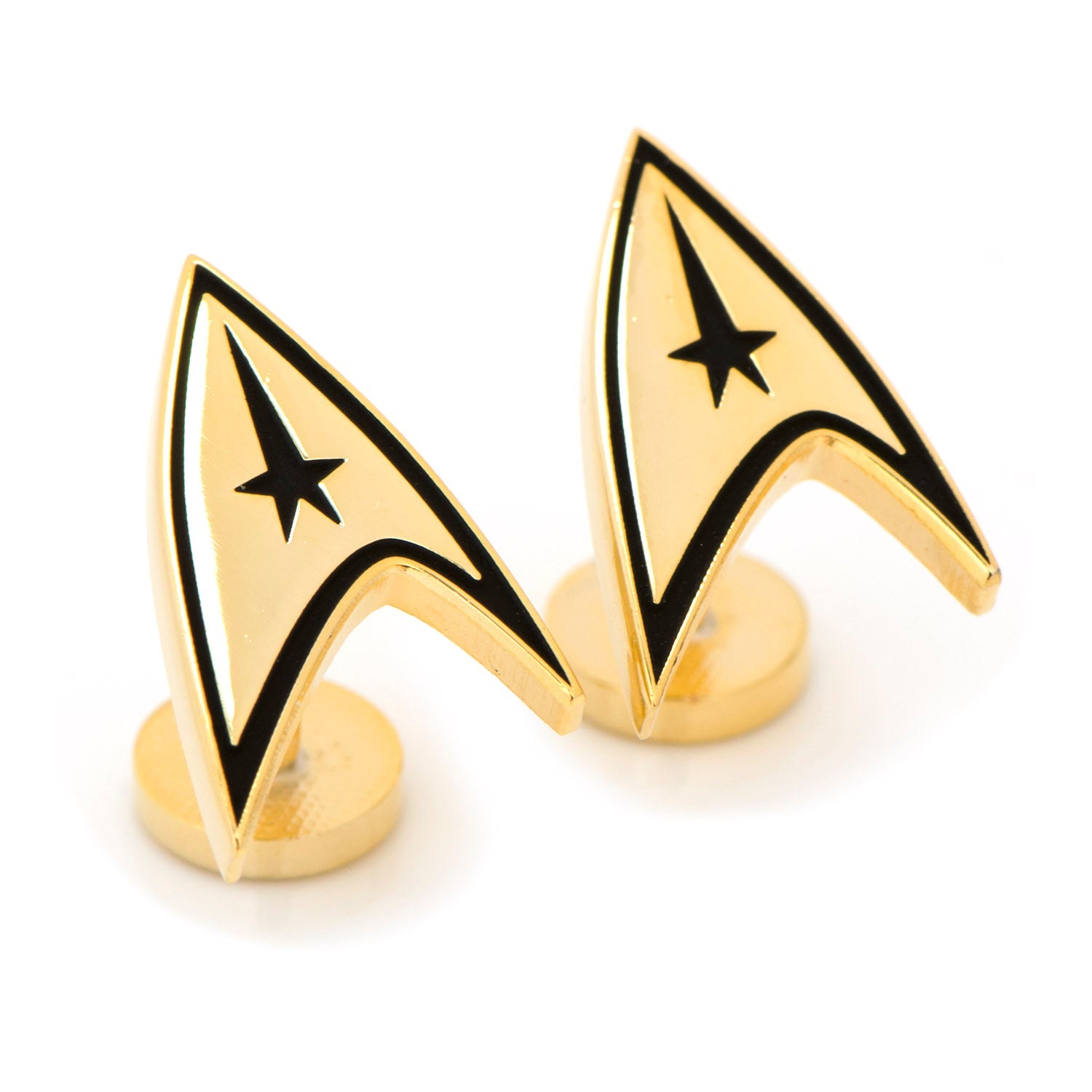 Star Trek Gold Plated Delta Shield Cufflinks