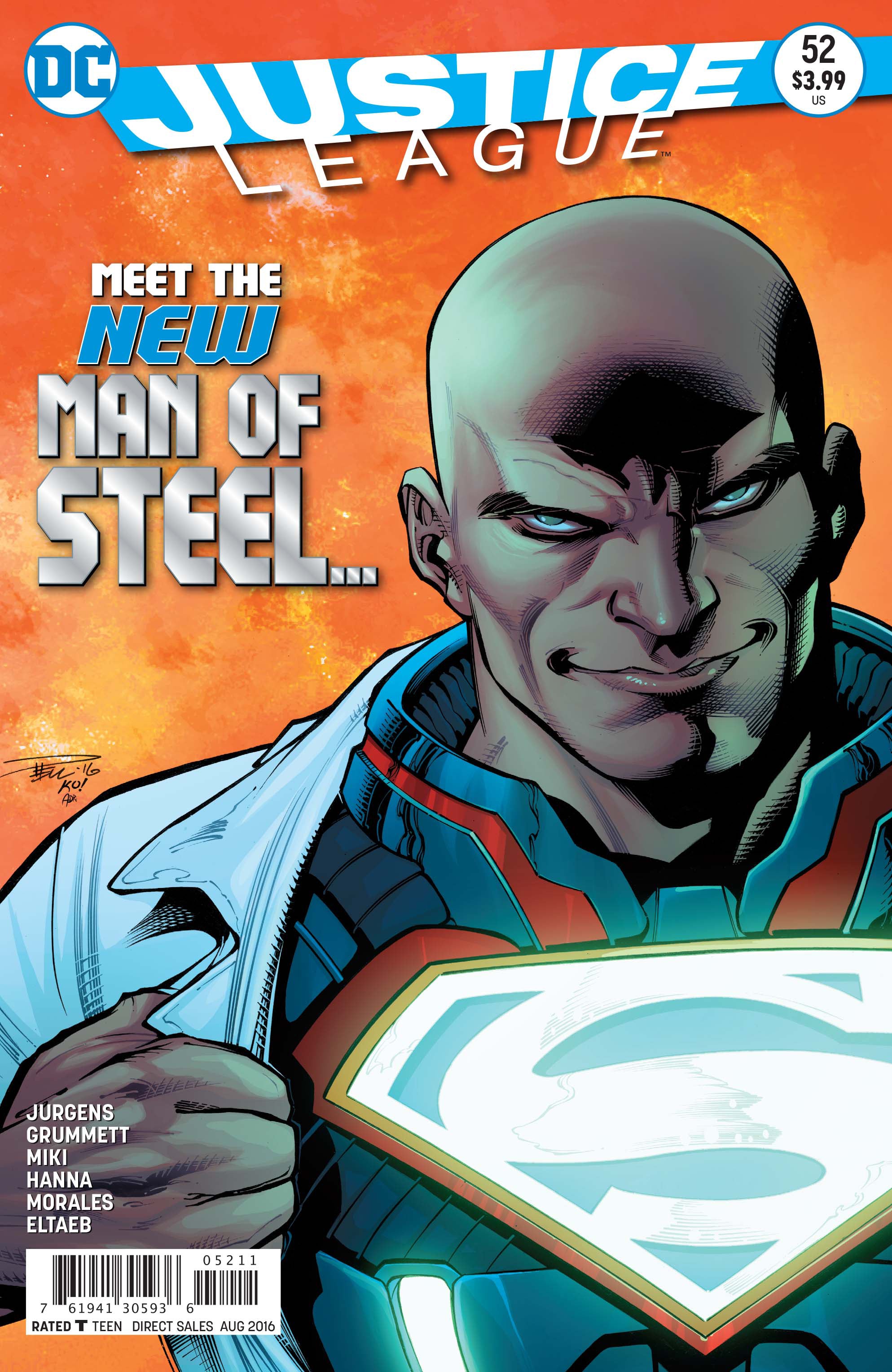 Justice League #52 DC 2016 Dan Jurgens Paul Pelletier