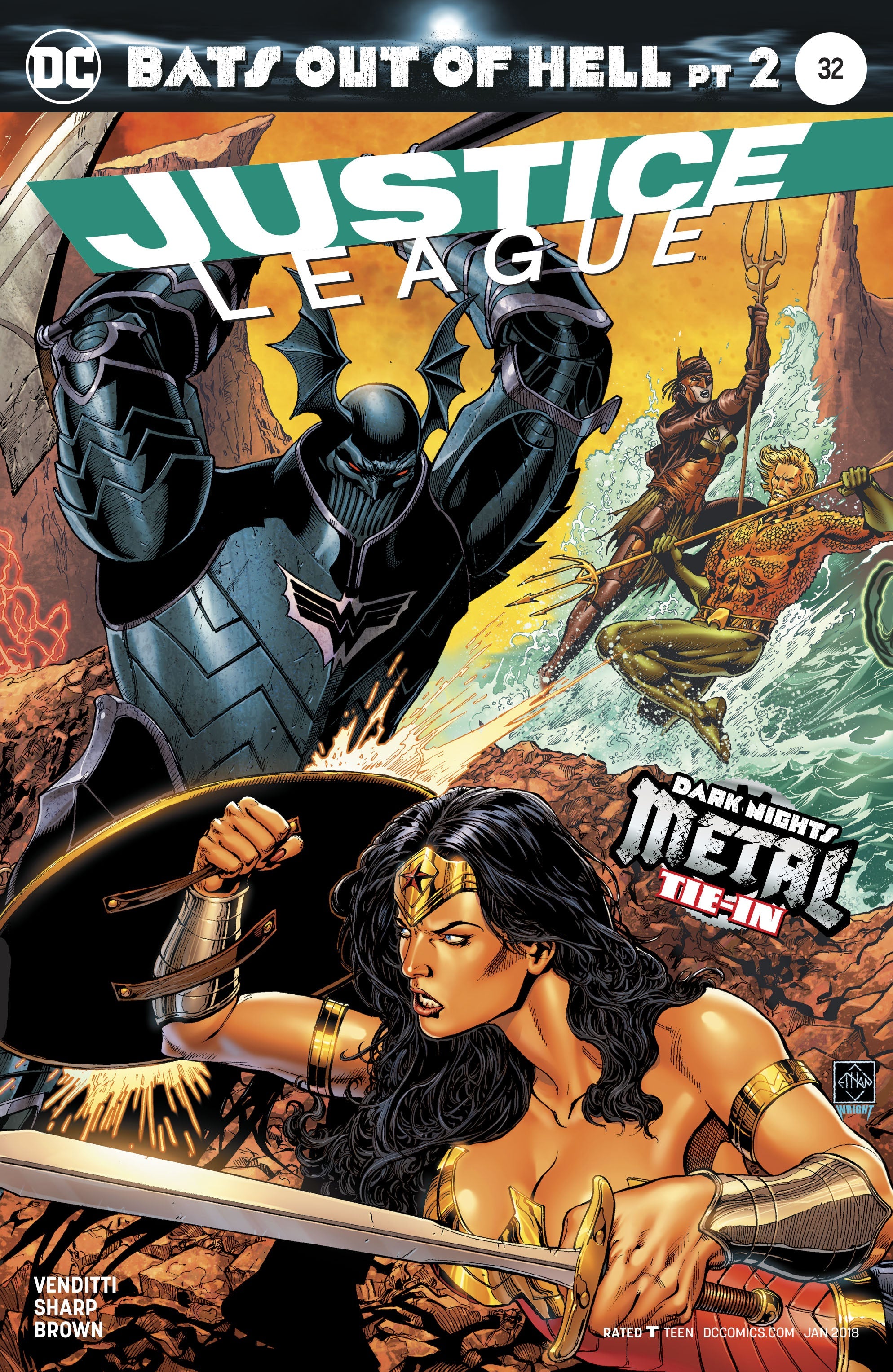 JUSTICE LEAGUE #32 A DC 2018 Ethan Van Sciver Robert Venditti Dark Nights Metal