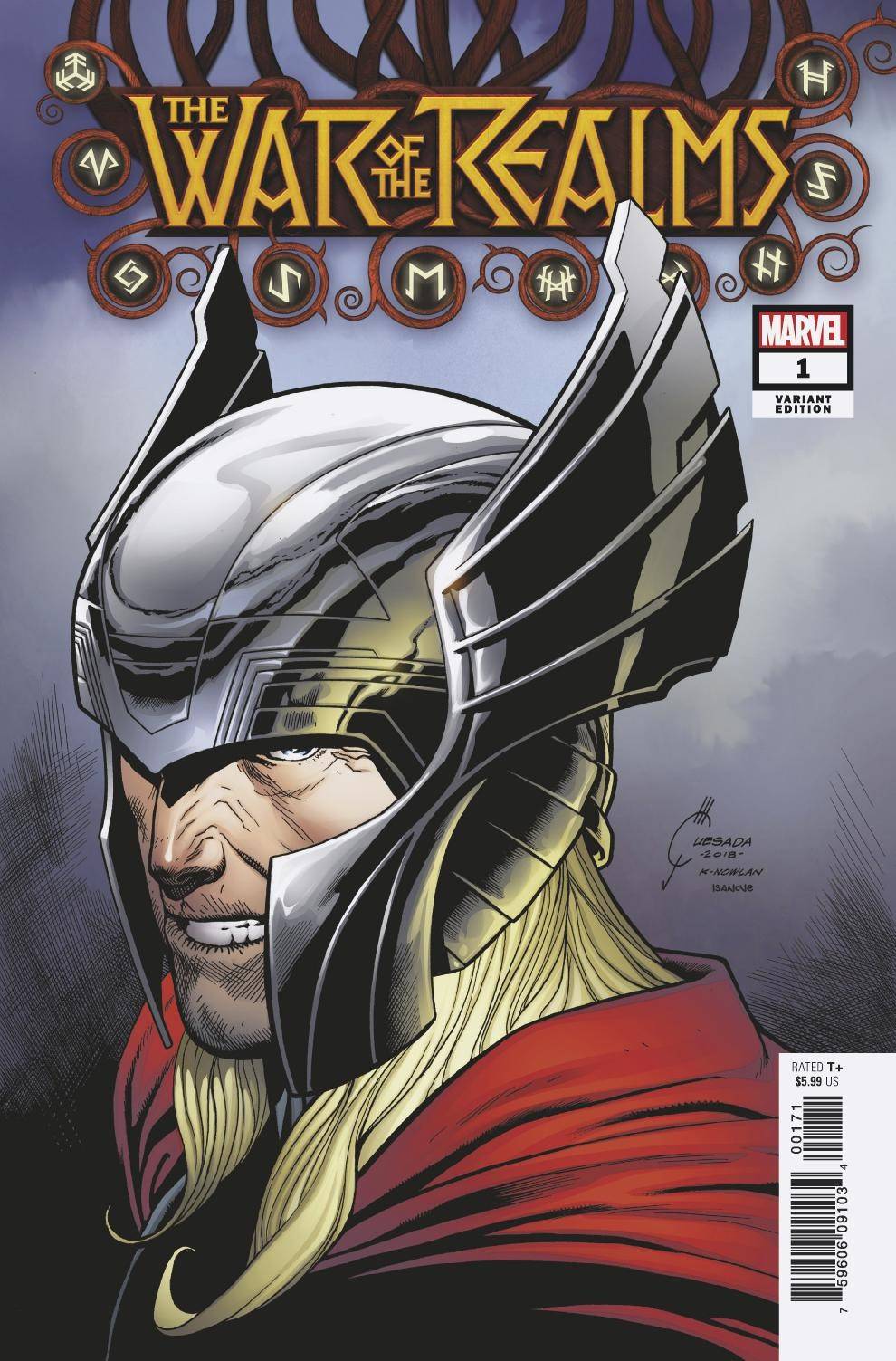 WAR OF REALMS #1 1:50 Joe Quesada Variant Thor (04/03/2019) MARVEL