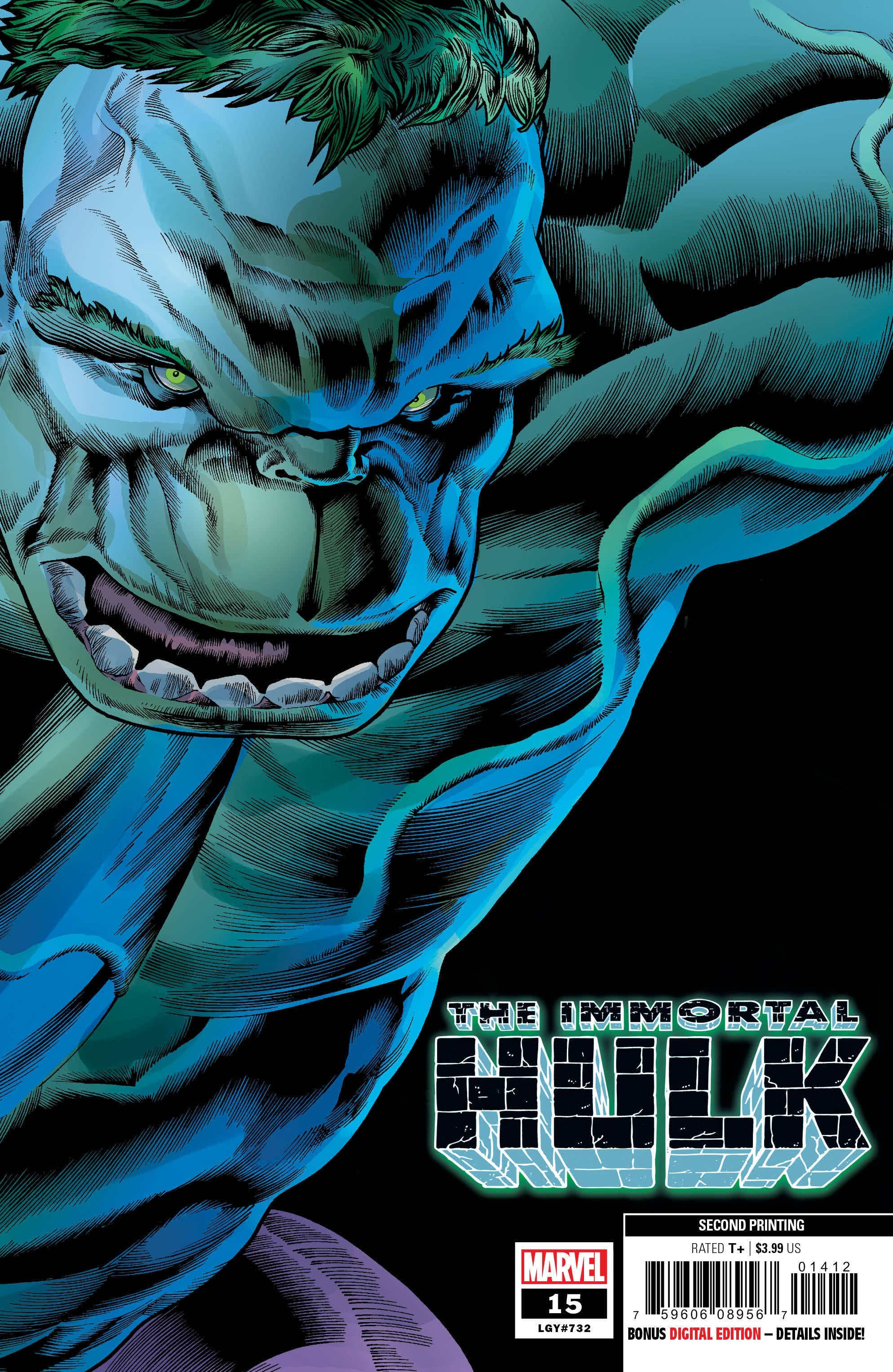IMMORTAL HULK #15 2nd Print Joe Bennett Variant (04/17/2019) MARVEL