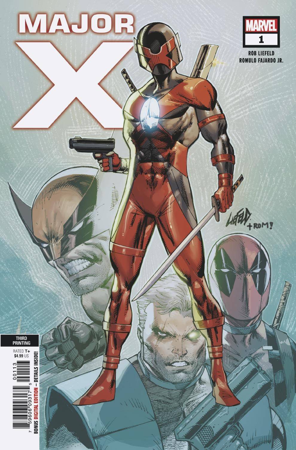 MAJOR X #1 (OF 6) 3rd Print Rob Liefeld Variant (05/29/2019) MARVEL