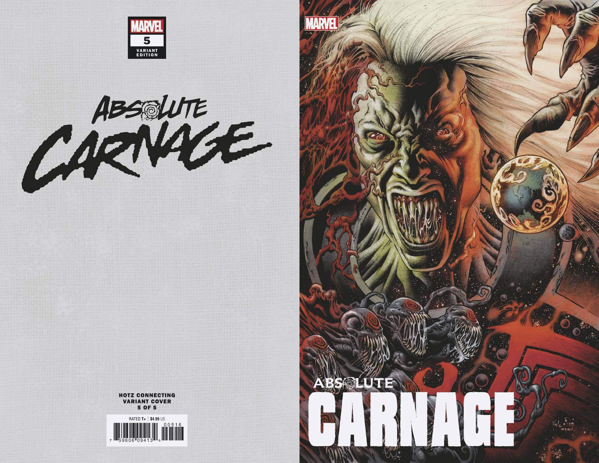ABSOLUTE CARNAGE #5 (OF 5) E Kyle HOTZ CONNECTING Variant AC Knull (11/20/2019) MARVEL