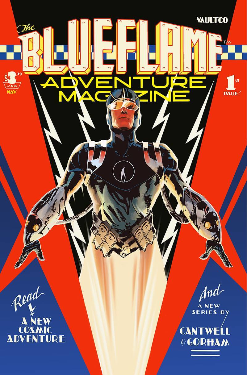 Blue Flame #1 C Tim Daniel Rocketeer Homage Variant (05/26/2021) Vault