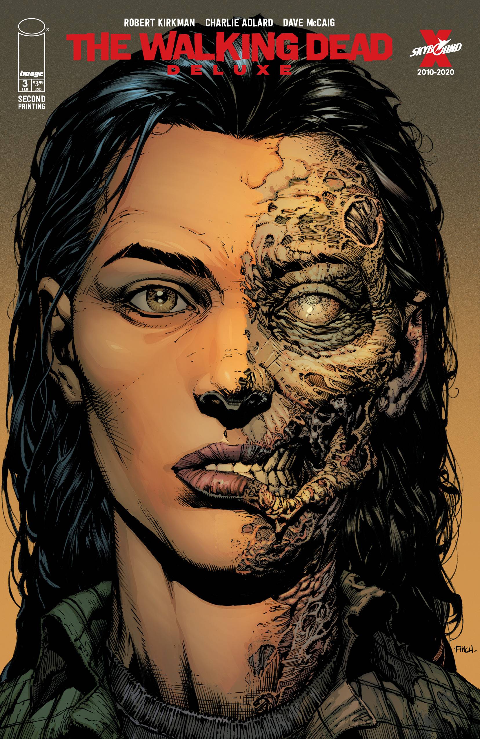 Walking Dead Dlx #3 2nd Print David Finch Headshot Variant (Mr) (02/24/2021) Image