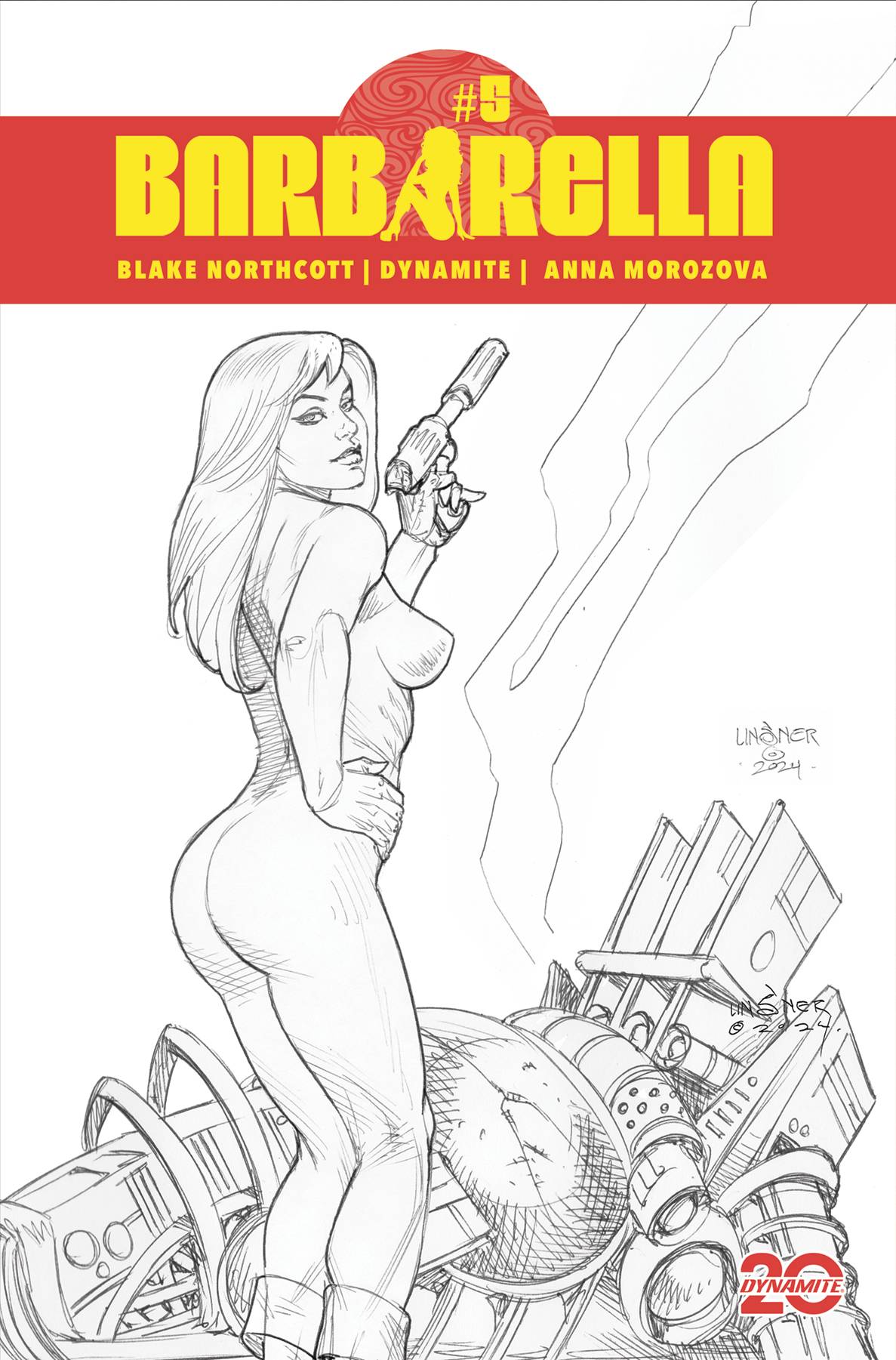 Barbarella #5 G 1:10 Joseph Michael Linsner Line Art Variant (07/23/2025) Dynamite