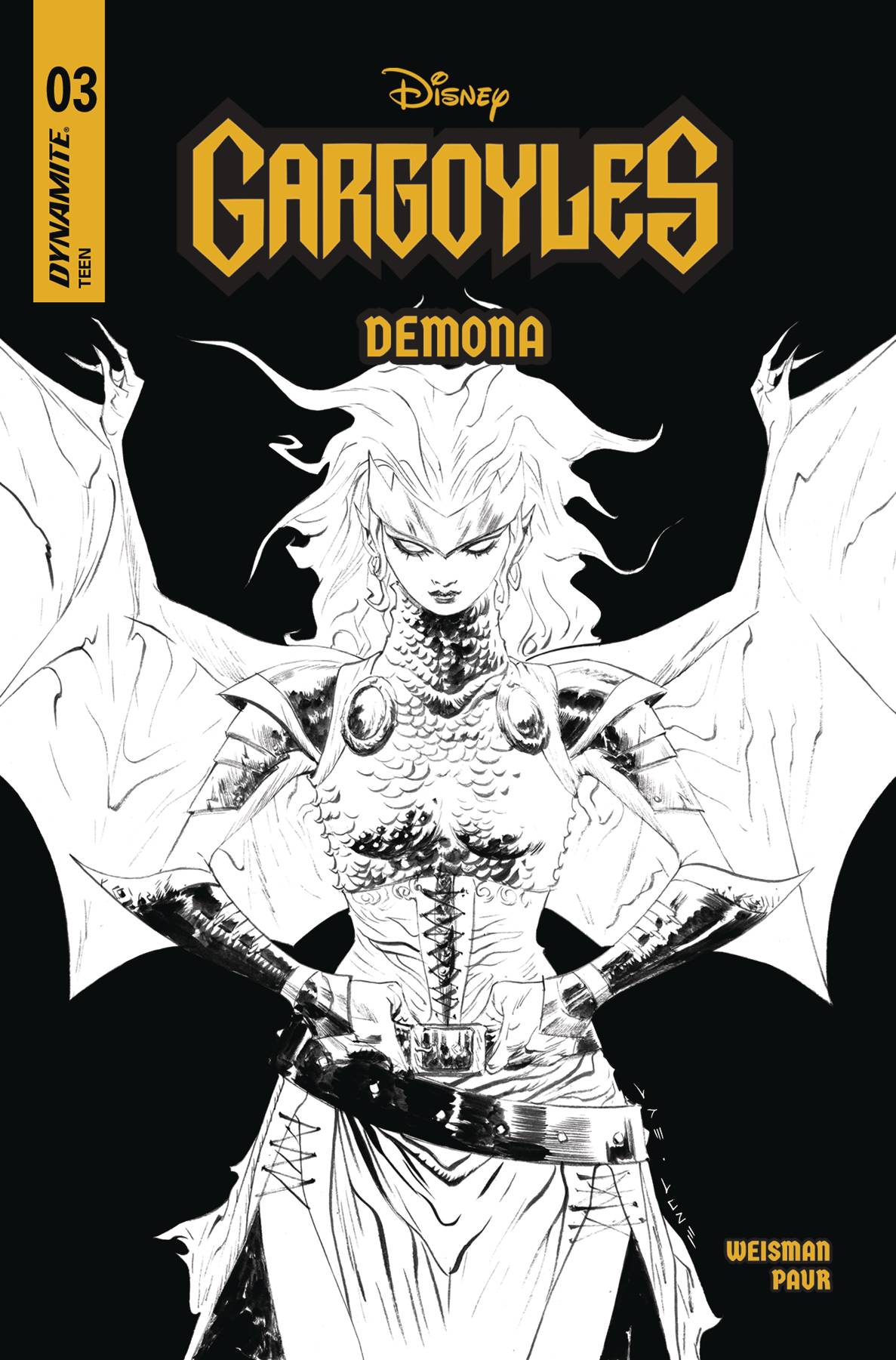 Gargoyles Demona #3 G 1:10 Jae Lee Line Art Variant (09/03/2025) Dynamite
