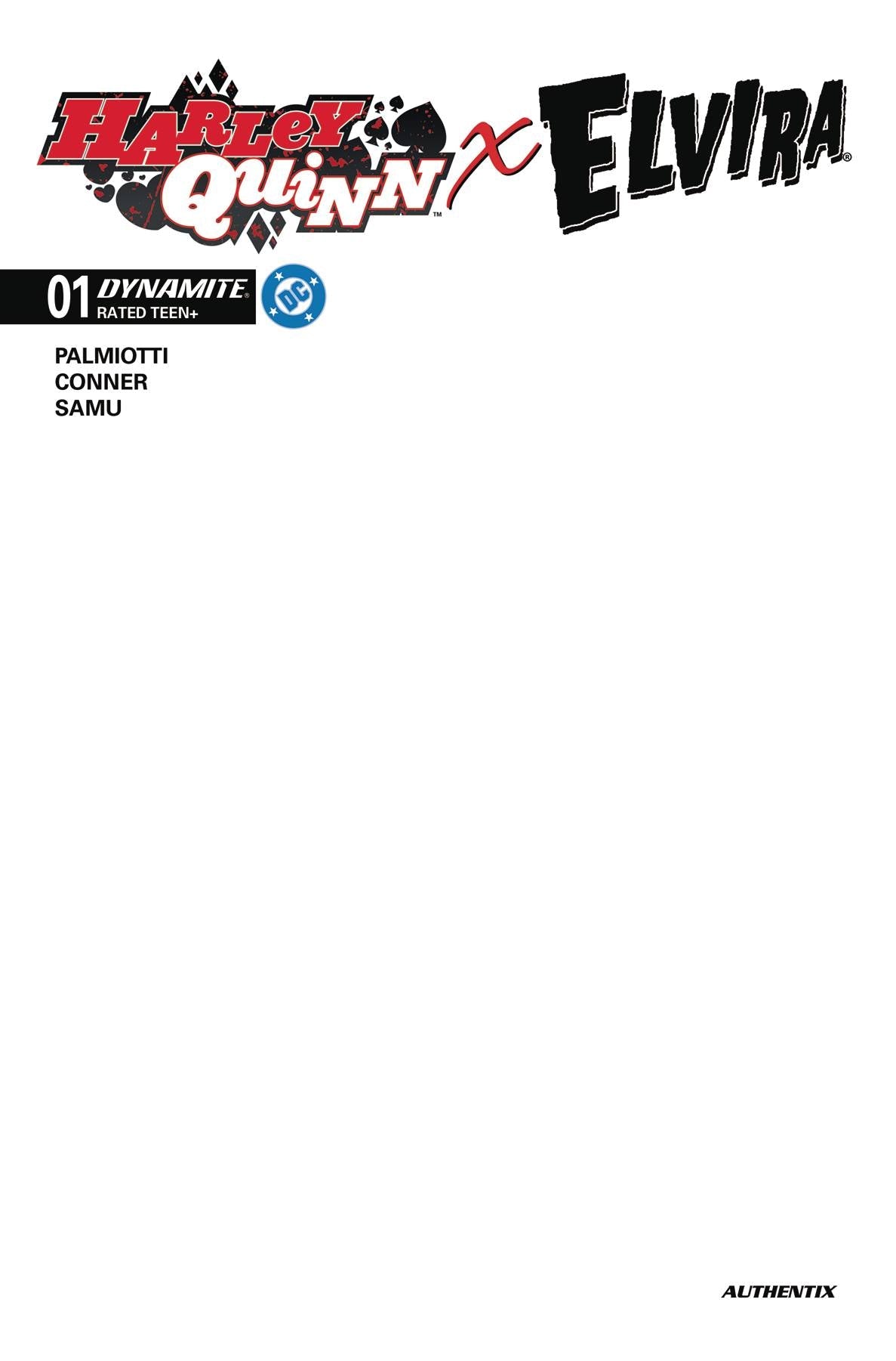 Harley Quinn X Elvira #1 J Blank Authentix Variant (10/08/2025) Dynamite