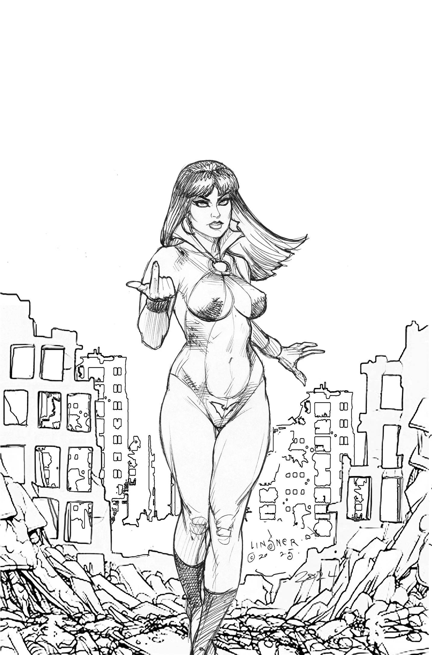 Vampirella Armageddon #3 J 1:15 Line Art Virgin (09/17/2025) Dynamite