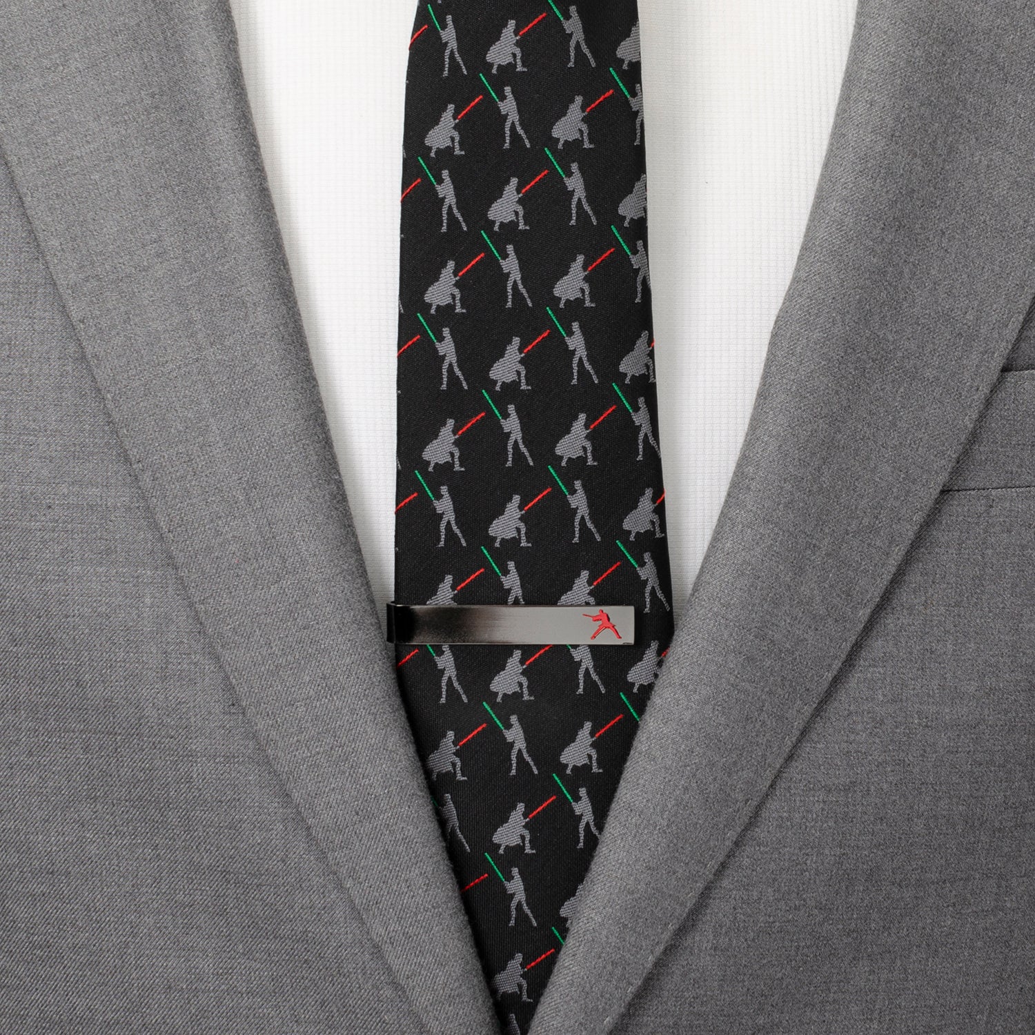 Star Wars Anakin Skywalker "You Underestimate My Powers" Hidden Message Black Tie Bar