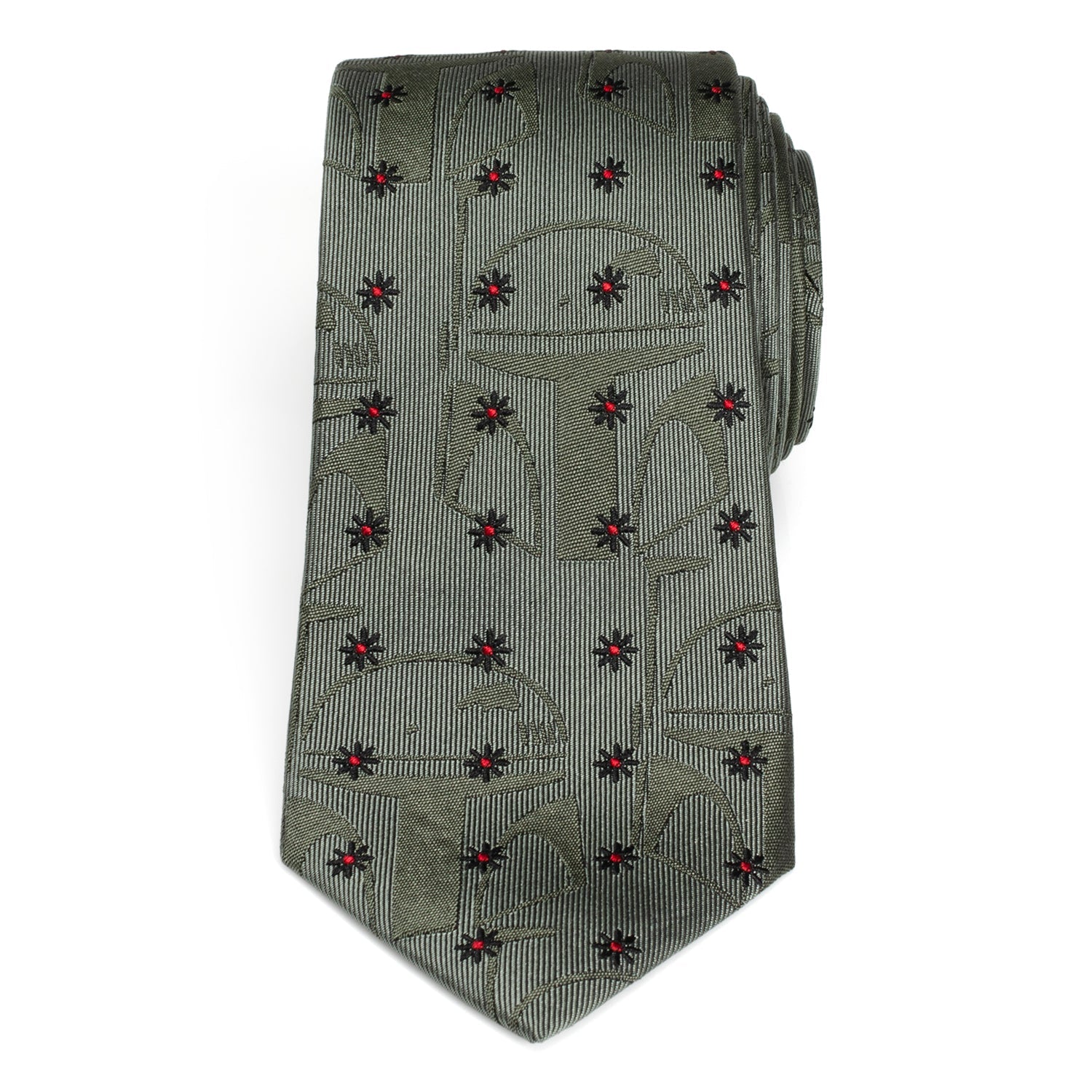 Star Wars Boba Fett Green Floral Motif Tie