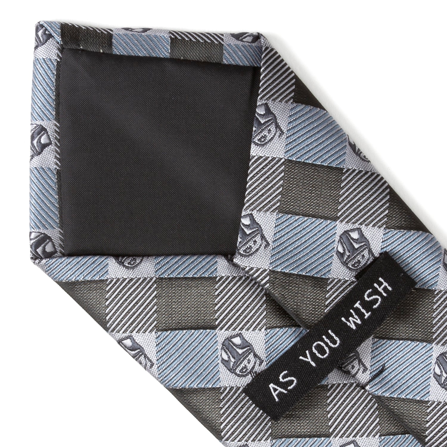 Star Wars Boba Fett Blue and Gray Plaid Tie