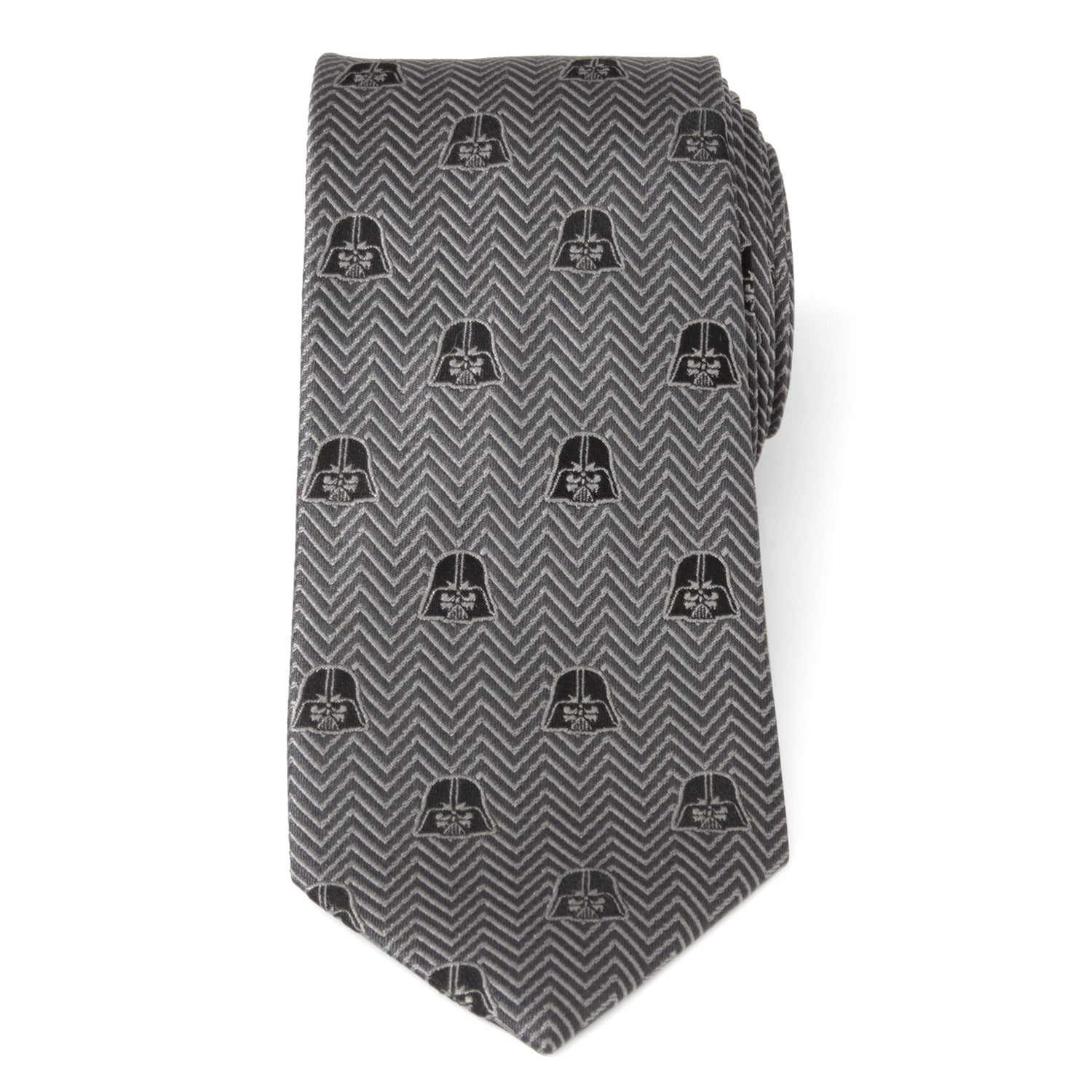 Star Wars Darth Vader Black and Gray Herringbone Tie