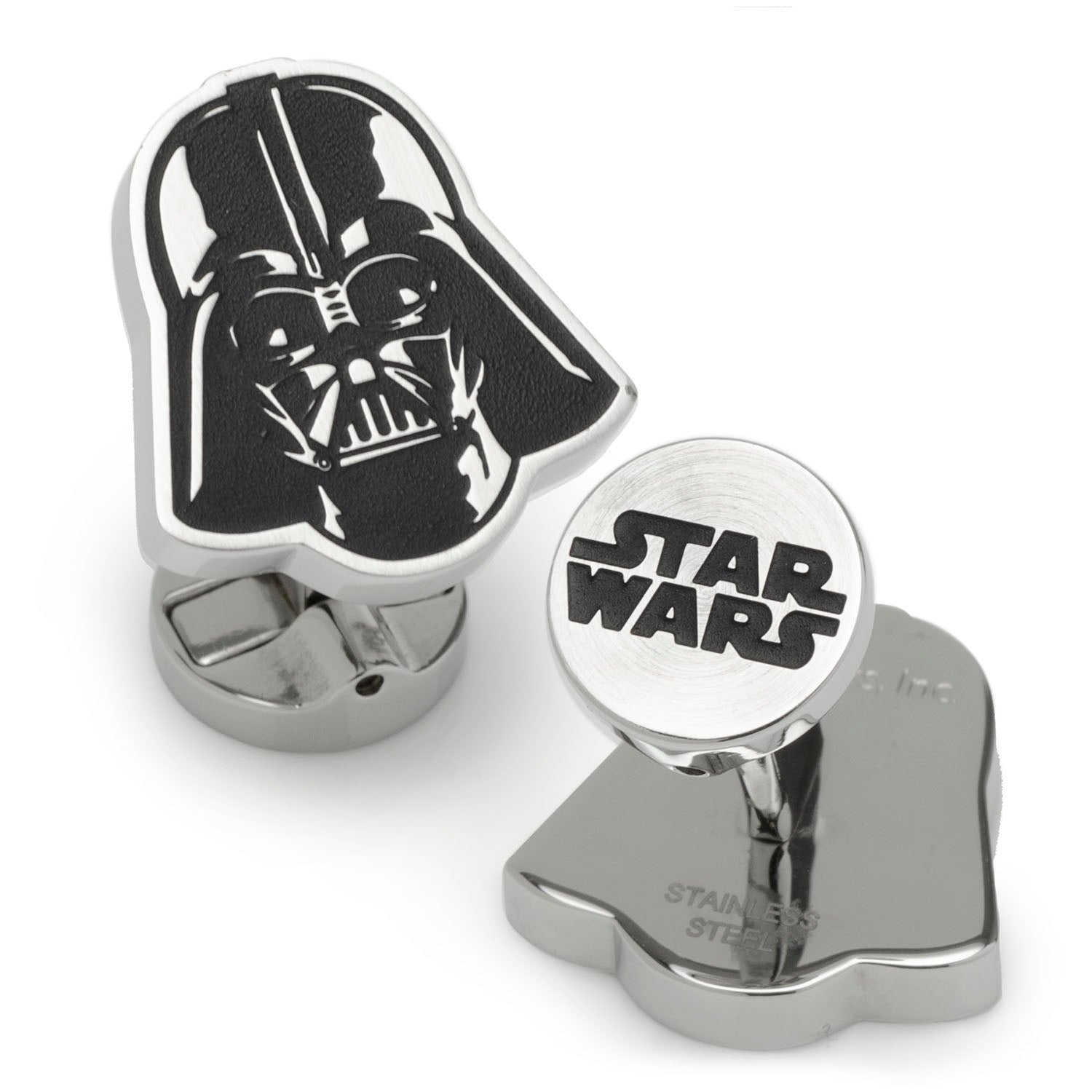 Star Wars Darth Vader Stainless Steel Printed Cufflinks with Empire and Rebel Crest Dog Tags Gift Set