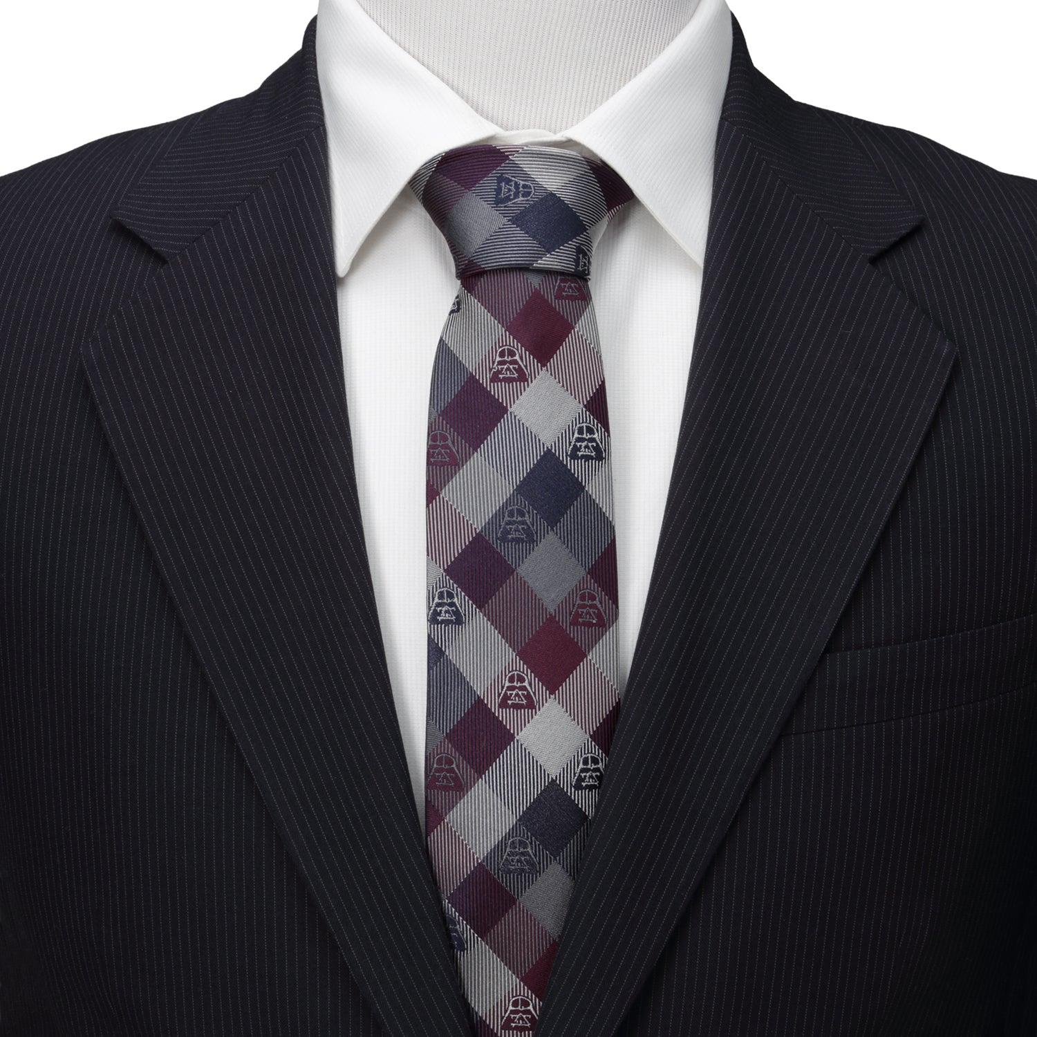 Star Wars Darth Vader Plum Plaid Tie