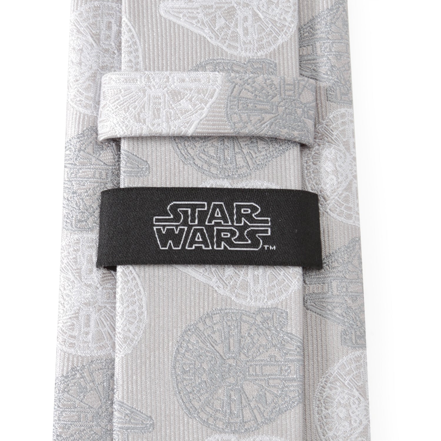 Star Wars Millennium Falcon White and Gray Checkered Tie