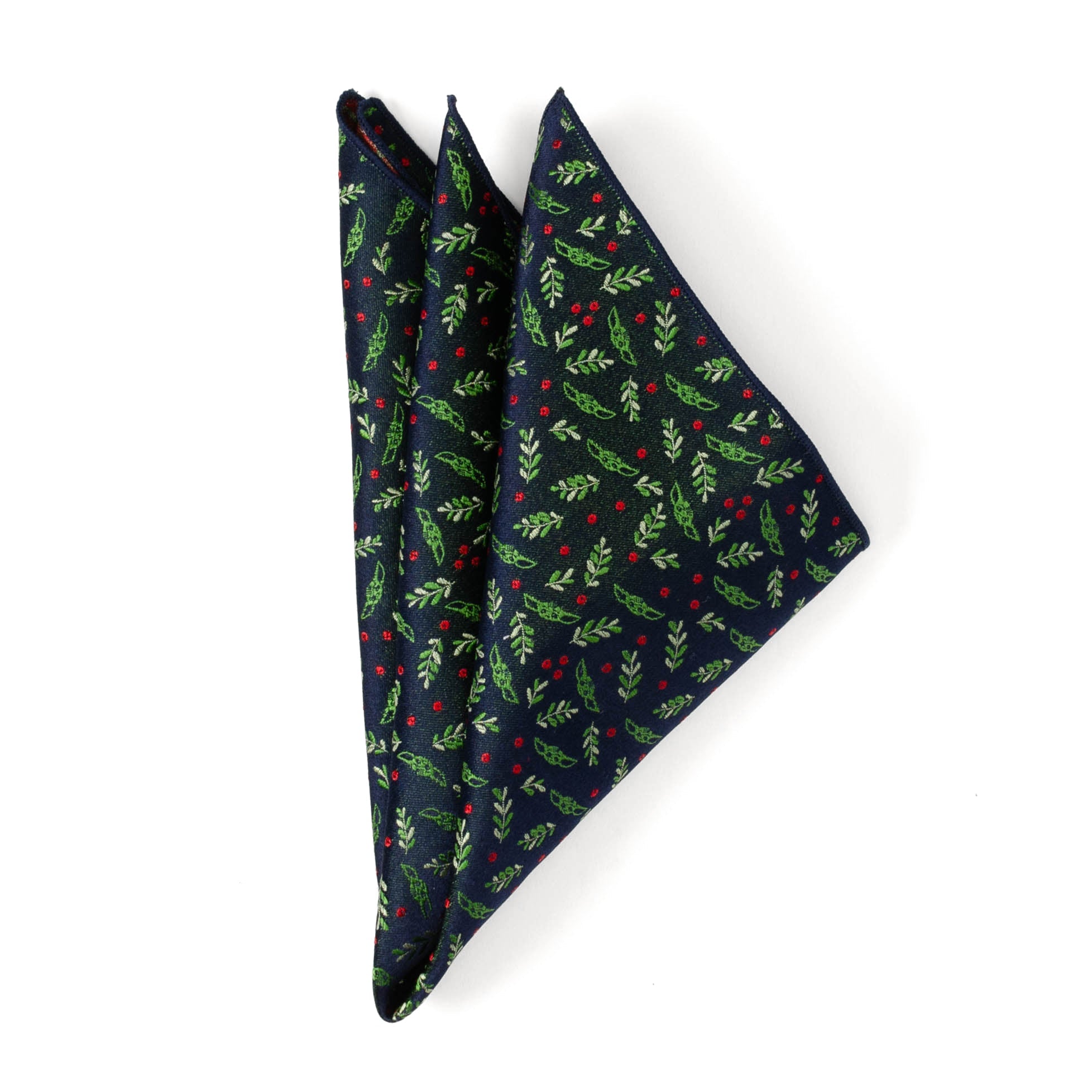 Grogu Holiday Navy Pocket Square
