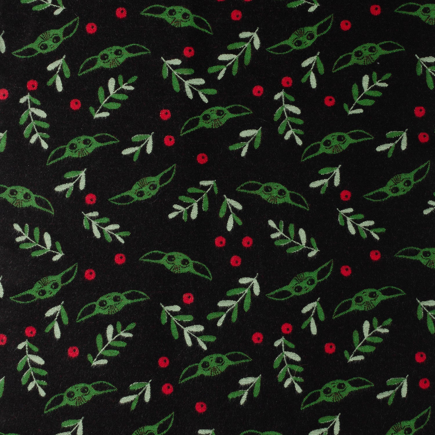 Star Wars Grogu Holiday Black and Green Scarf