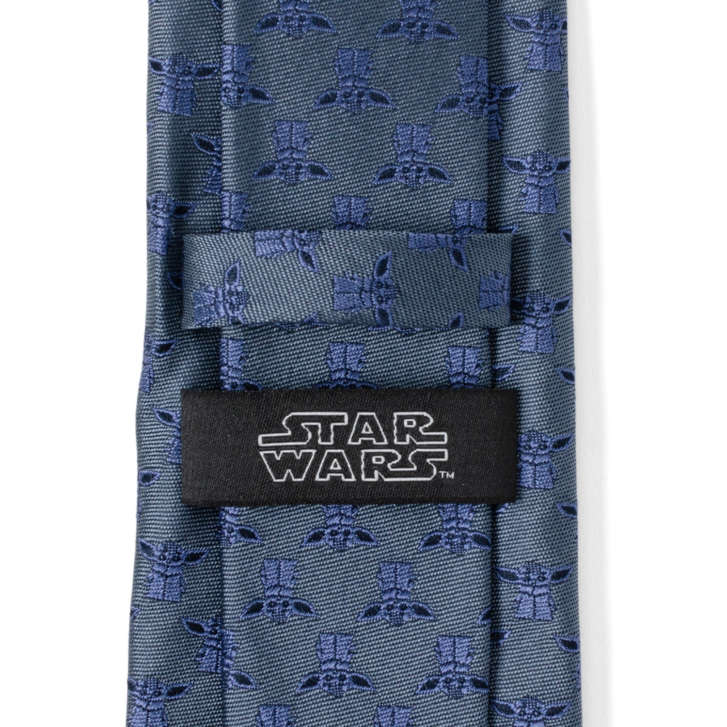 Star Wars Grogu Blue Tonal Tie