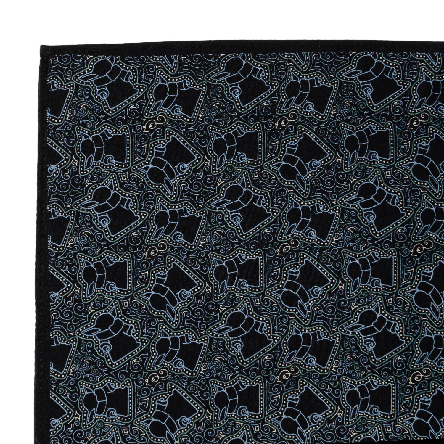 Star Wars Grogu Outline Navy Blue Pocket Square