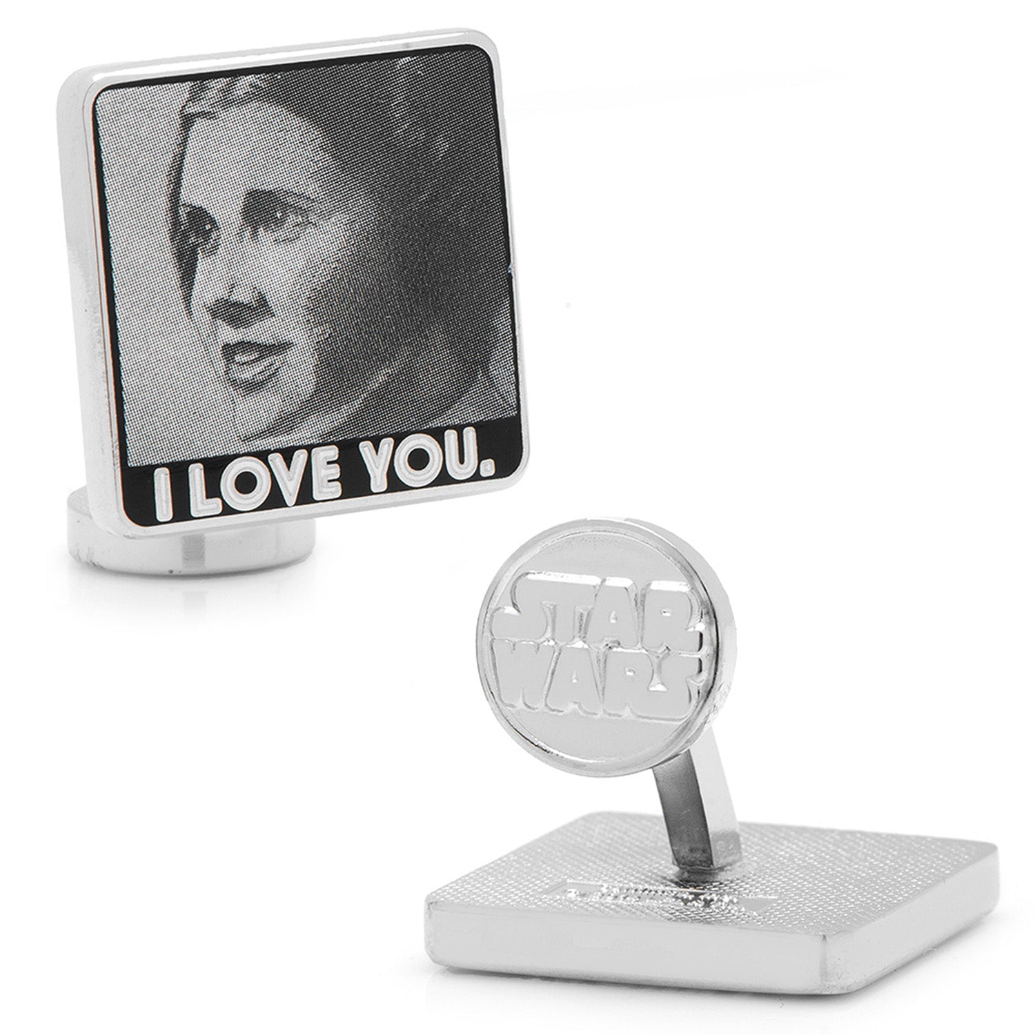 Star Wars Princess Leia and Han Solo "I Love You / I Know" Photo Cufflinks