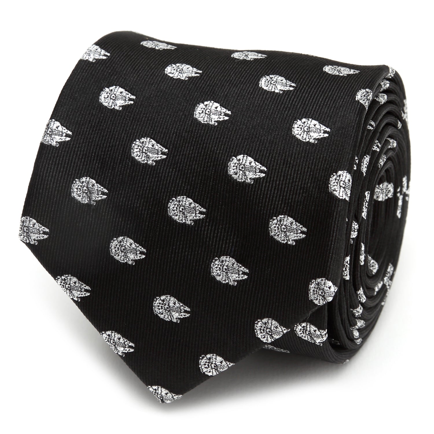 Star Wars Millennium Falcon Metallic Silver and Black Tie