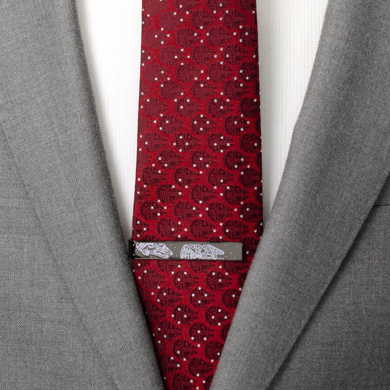 Star Wars Millennium Falcon Black and White Tie Bar