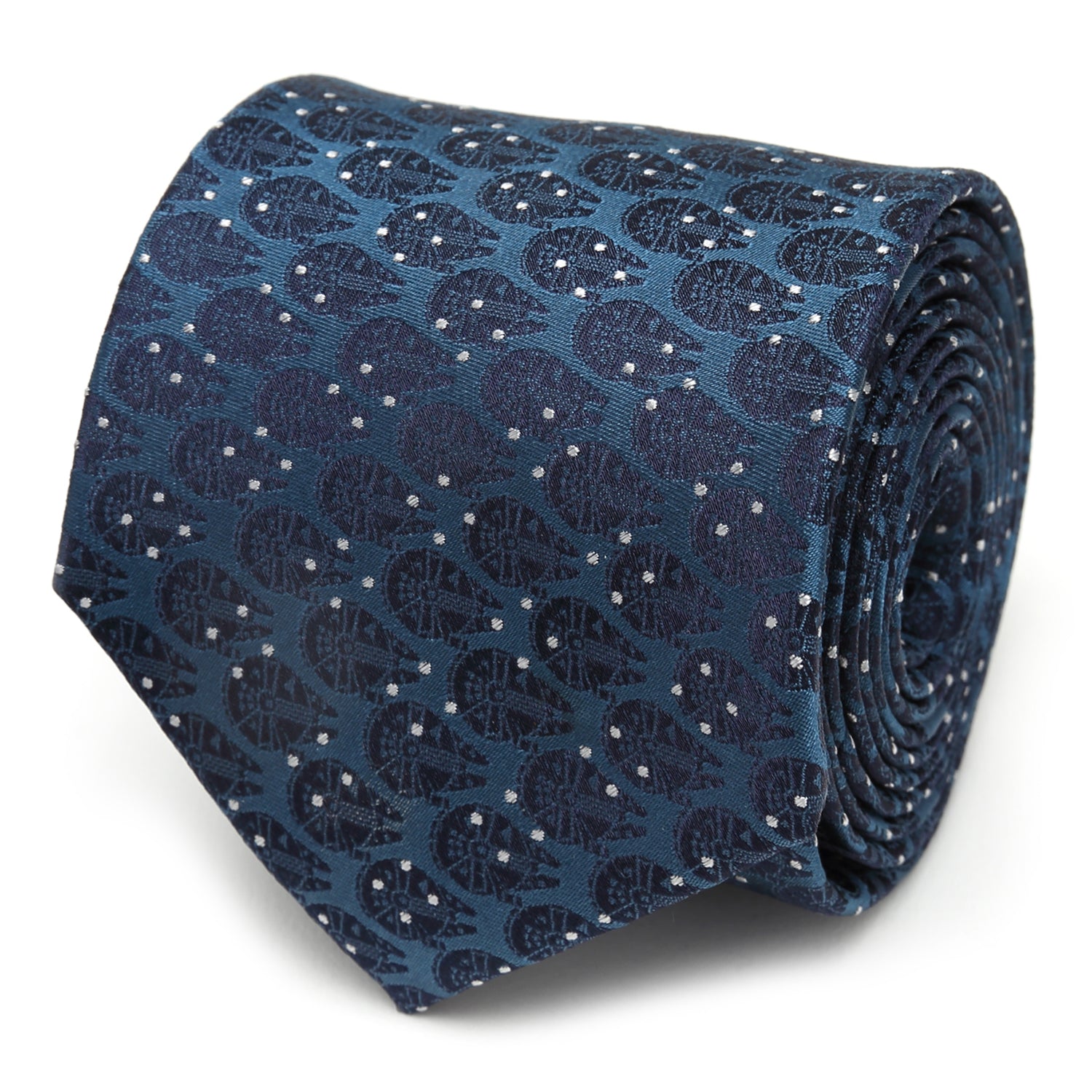 Star Wars Millennium Falcon Blue and White Dot Tie