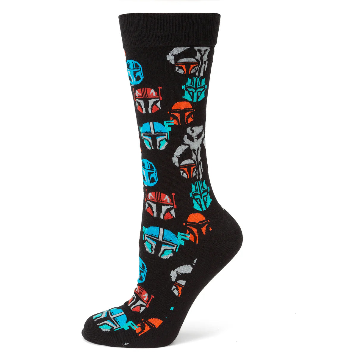 Star Wars Mandalorian and Mythosaur Multicolored Navy Dress Socks and Lapel Pin Gift Set