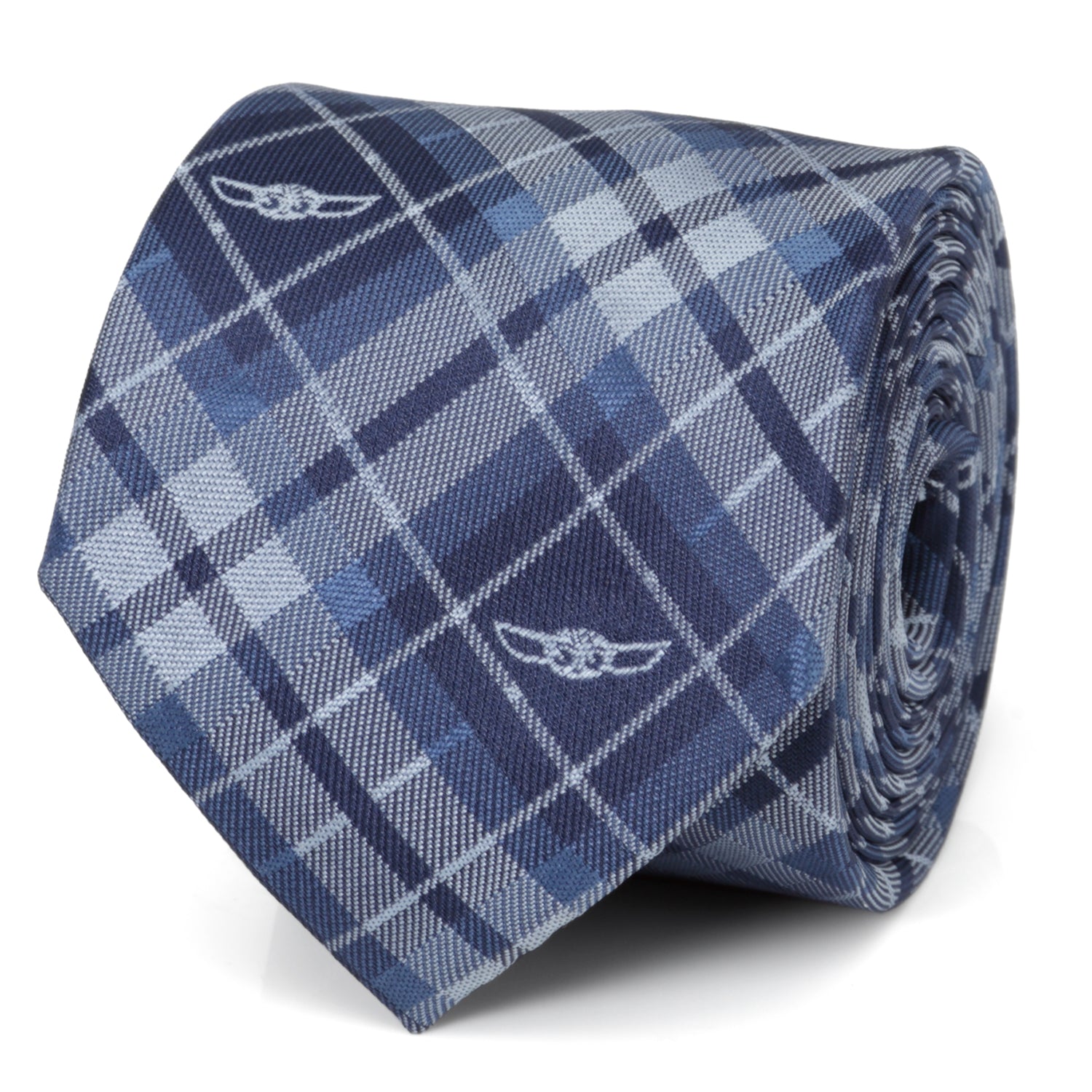 Star Wars Grogu Blue Plaid Tie