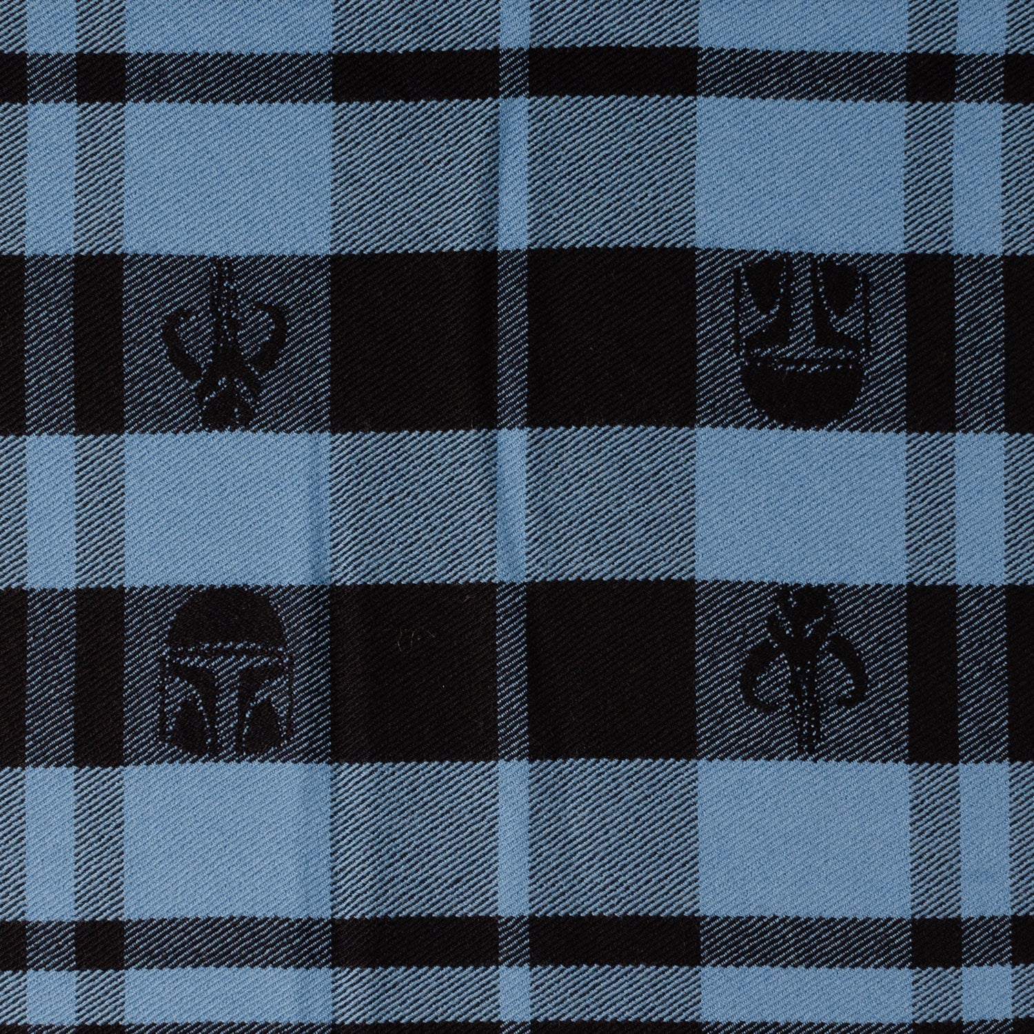 Star Wars Mandalorian Blue Tartan Scarf