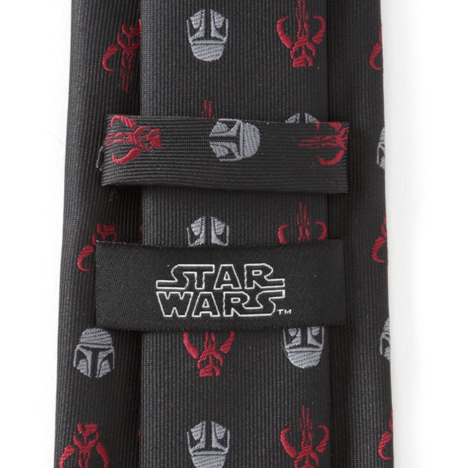 Star Wars Mandalorian and Mythosaur Red and Black Tie