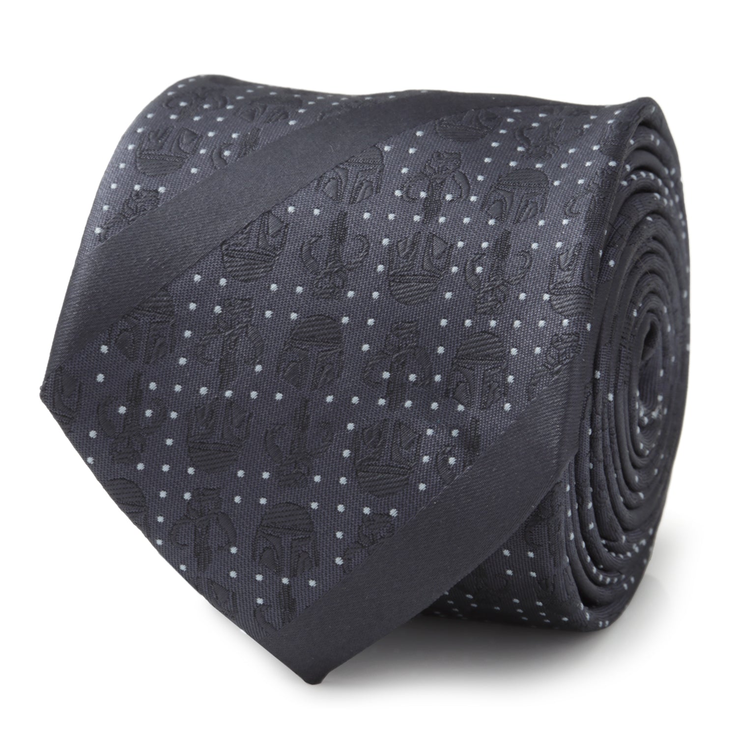 Star Wars Mandalorian Blue Dotted Striped Tie