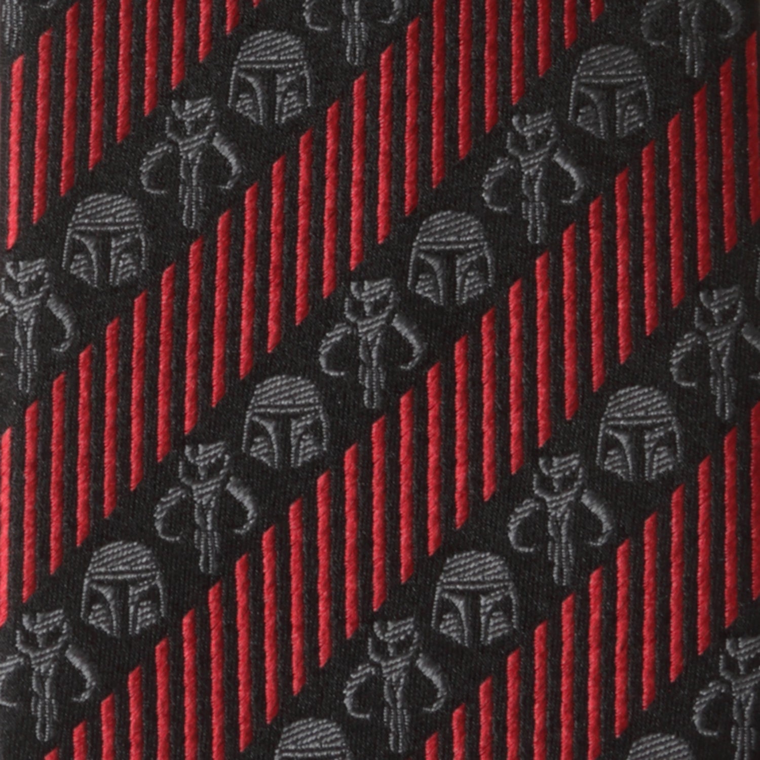Star Wars Mandalorian Black and Red Striped Tie