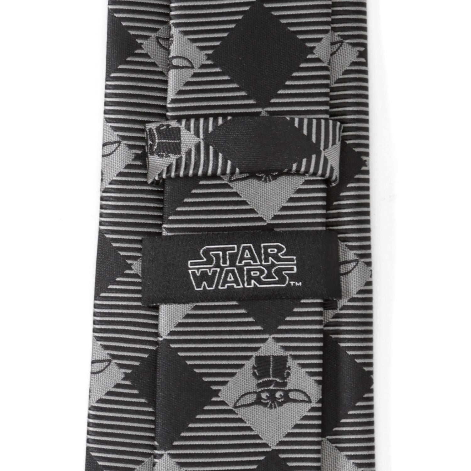 Star Wars Grogu Black Plaid Tie