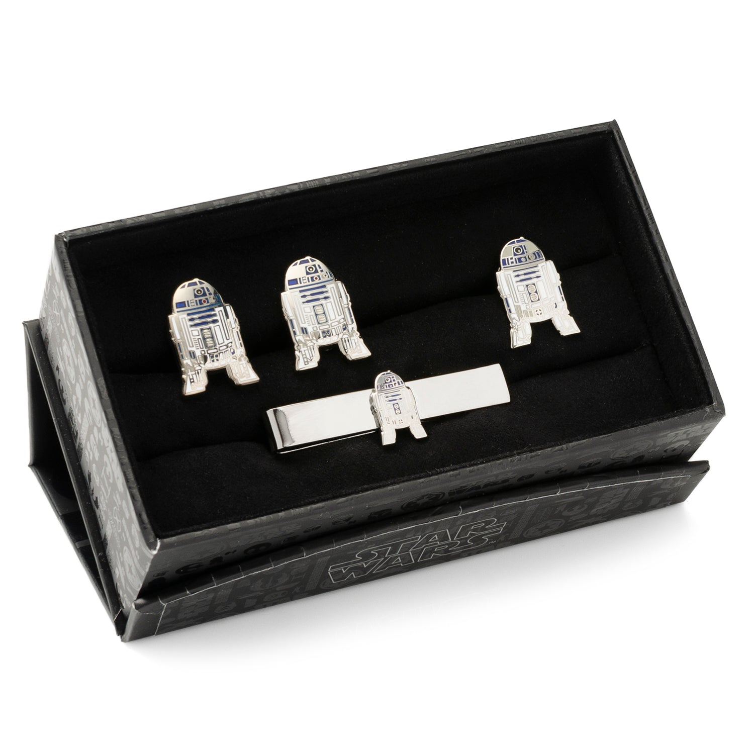 Star Wars R2-D2 Cufflinks, Lapel Pin, and Tie Bar 3-Piece Gift Set